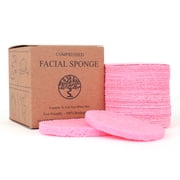 Charleston Roads Compressed Cellulose Facial Cleansing Sponge (Pink, 50)