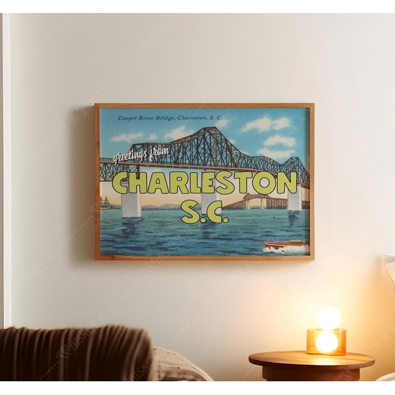 Charleston SC Travel Wall Art Retro Home Decor