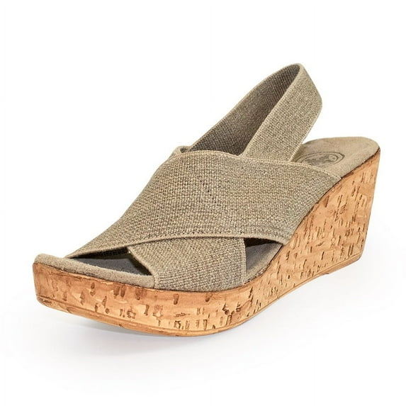 Charleston Shoe Co. MED Casual, Faux-Cork, Machine Washable Wedge