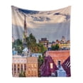 thumbnail image 1 of Charleston Soft Flannel Fleece Blanket, American Landscape from South Carolina Architecture Theme Buildings Urban Life, Cozy Plush for Indoor and Outdoor Use, 70" x 90", Multicolor, by Ambesonne, 1 of 6