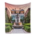thumbnail image 1 of Charleston Soft Flannel Fleece Blanket, South Carolina USA the Waterfront Park Pineapple Fountain Urban Landscape Photo, Cozy Plush for Indoor and Outdoor Use, 50" x 70", Multicolor, by Ambesonne, 1 of 5