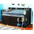 Charleston Storage Loft Bed with Desk, Espresso
