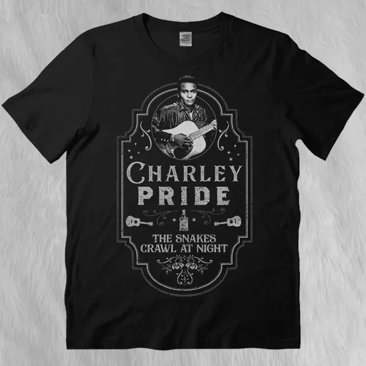 Charley Pride 1966 The Snakes Crawl At Night Retro Style Black Full