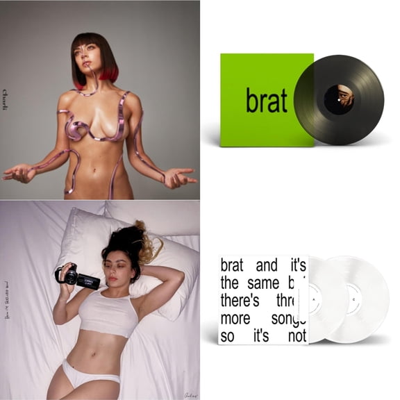 Charli Charli (2LP) & Brat (Black Ice LP Vinyl) & How I'm Feeling Now (Clear LP Vinyl) & Brat & It's The Same But There's Three More Songs So It's Not (2LP/White Vinyl)