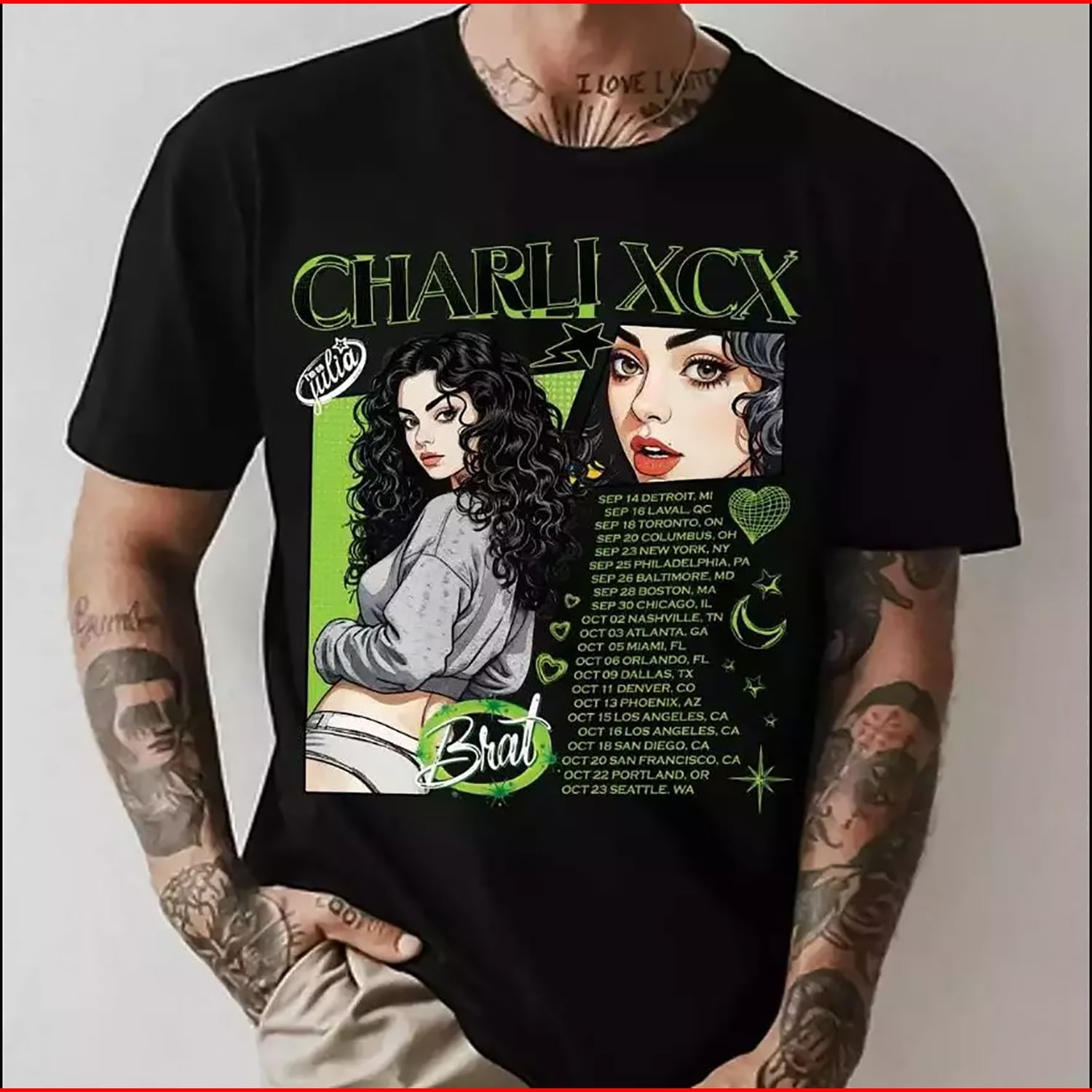 Charli XCX 360 Shirt ,Brat Tour Merch, Charli Xcx Tour Merch