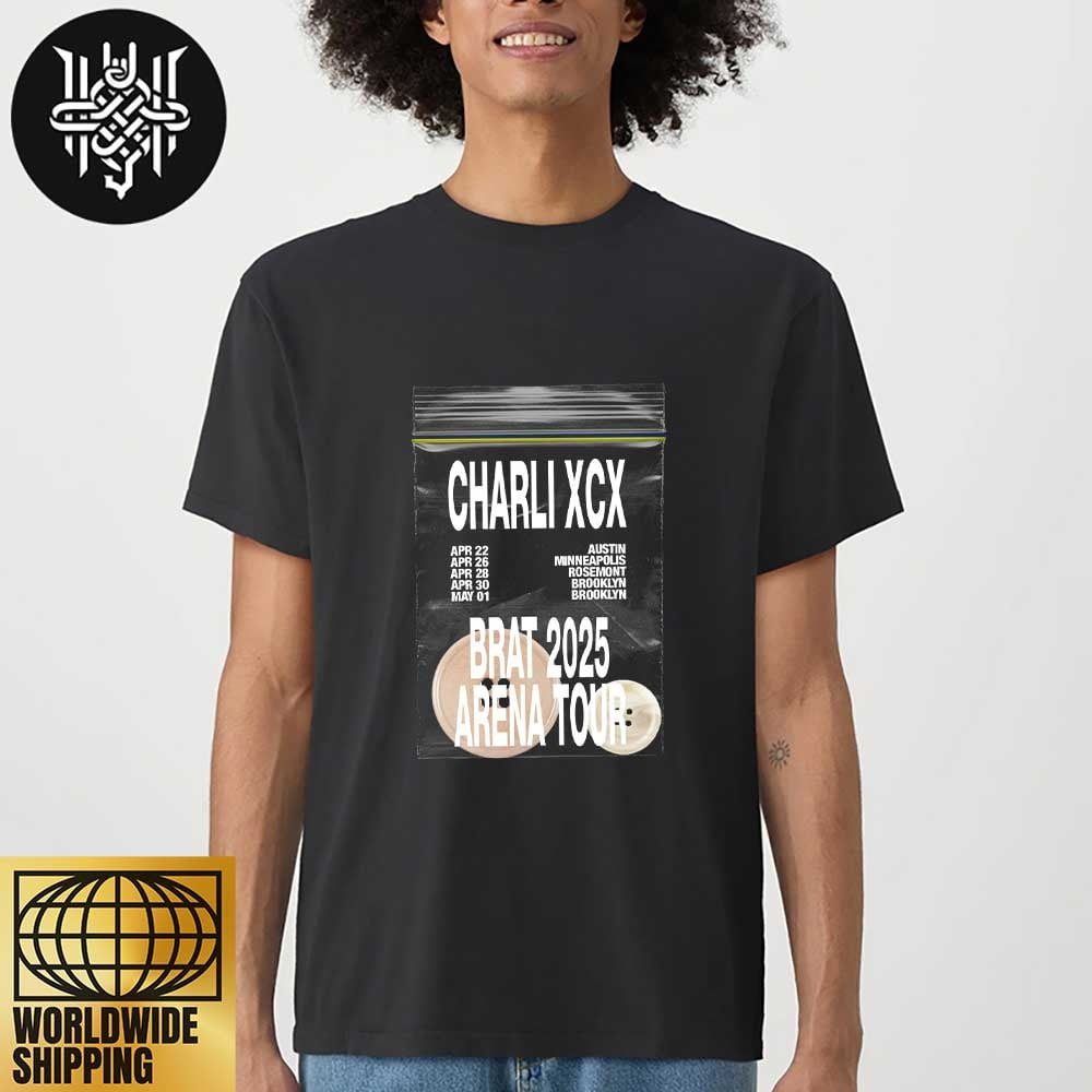 Charli XCX BRAT 2025 ARENA TOUR LFG Dates Unisex TShirt