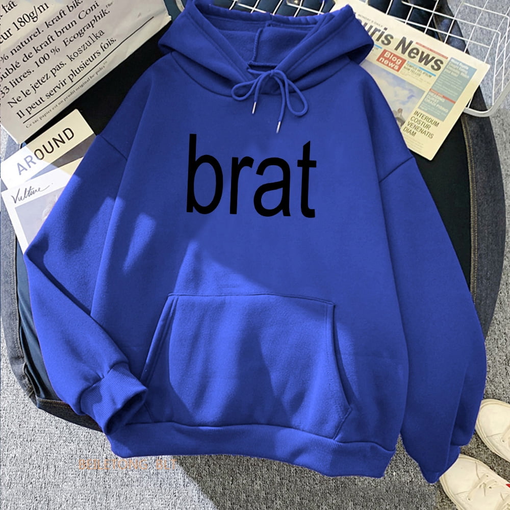 Charli XCX Brat Green Hoodies 2024 Album Graphic Printing Sweatshirts