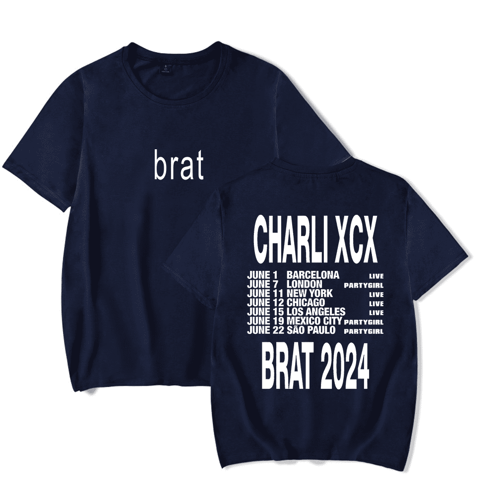 Charli XCX Merch T shirt Brat Tour 2025 Tees New Album Suit Men/Women
