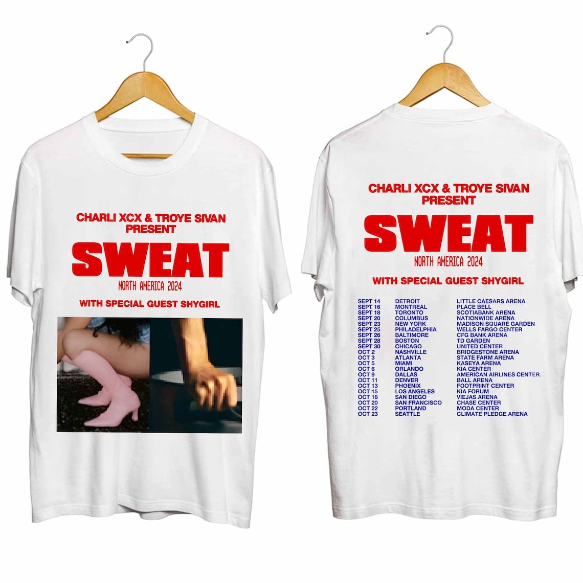 Charli XCX and Troye Sivan Sweat 2024 Tour Shirt, Charli XCX 2024