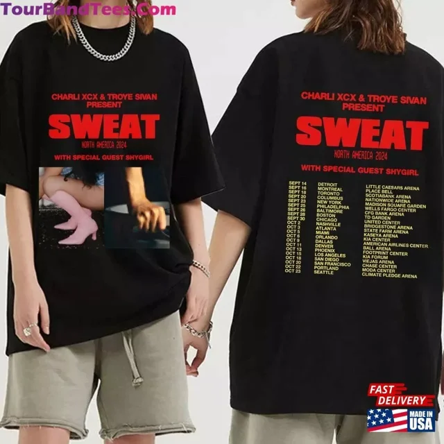 Charli Xcx And Troye Sivan Sweat 2024 Tour Concert Shirt, Size S, Tee