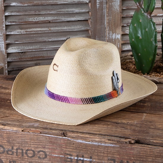 Charlie 1 Horse Palm Leaf Straw Cowboy Hat - Poncho 