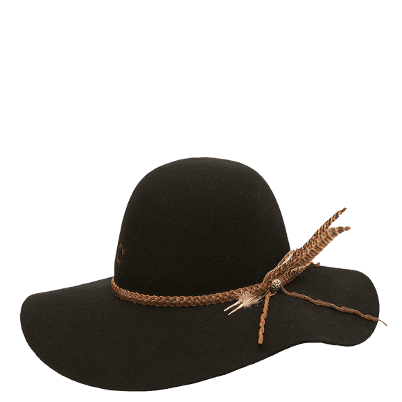 Charlie 1 Horse Women's Wanderlust Wool Open Crown Western Hat - Black