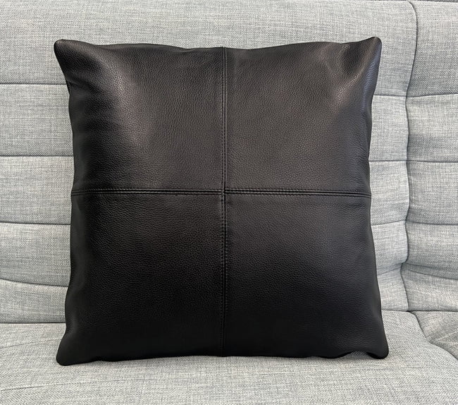 Charlie 2x Leather Sofa Cushion Covers, Decorative Throw Pillowcase