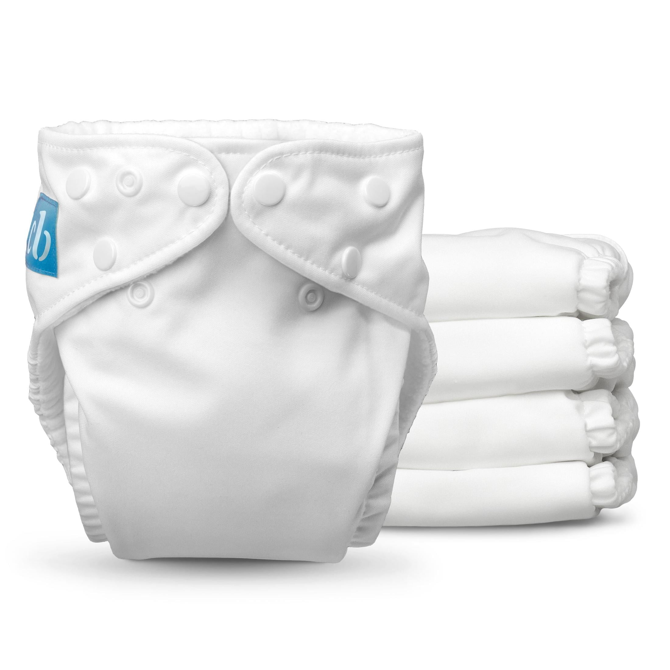 Charlie Banana Baby Washable Reusable Cloth Diapers One-Size All White - 5 Pack - 1.83 lb