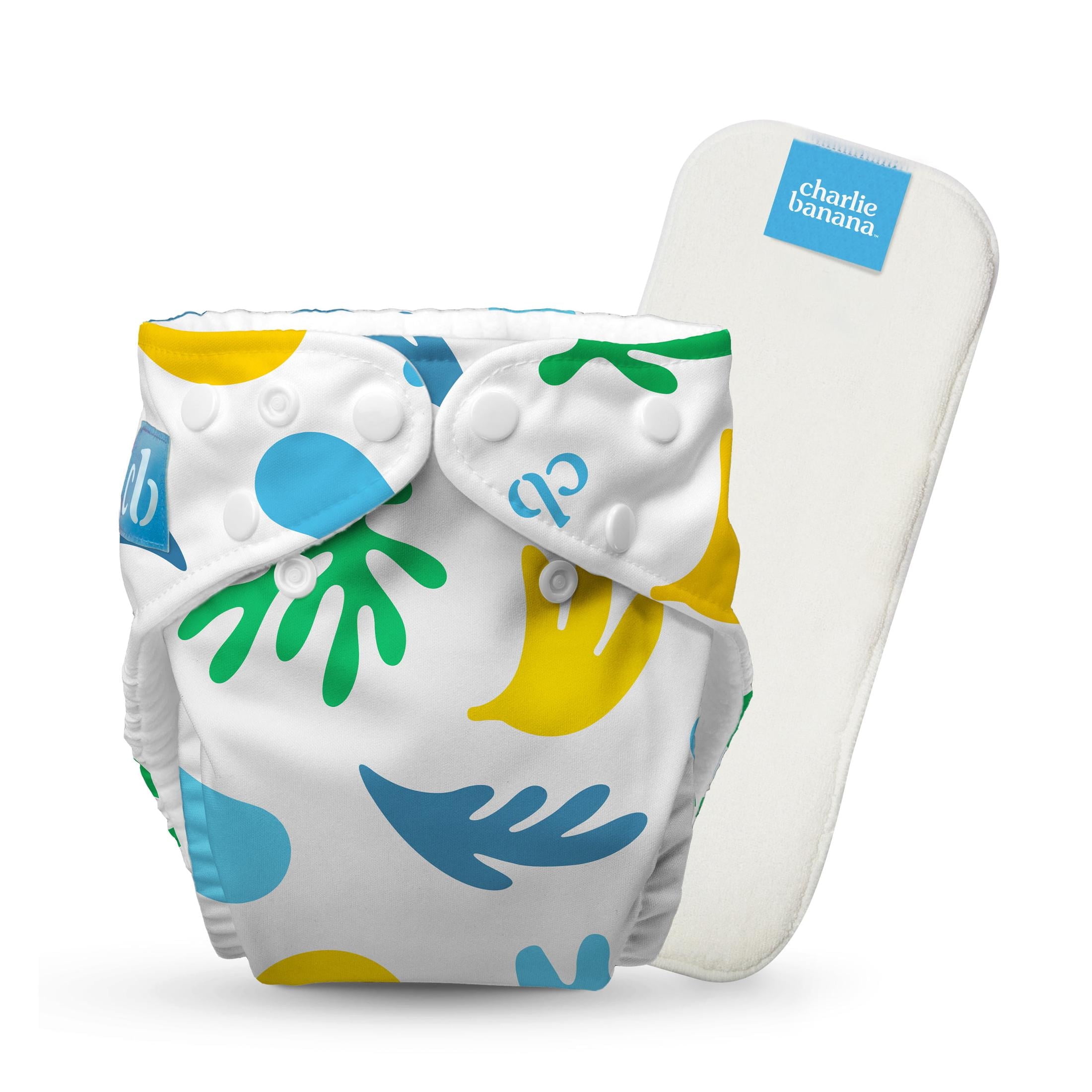 Charlie Banana Baby Washable Reusable Cloth Diapers One-Size Multi-Color CB Leaf 1 Pack