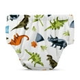 thumbnail image 1 of Charlie Banana Reusable Swim Diaper Snaps Multi-Color Dinosaurs Size M (16-28 lbs) 1 Pack, 1 of 3