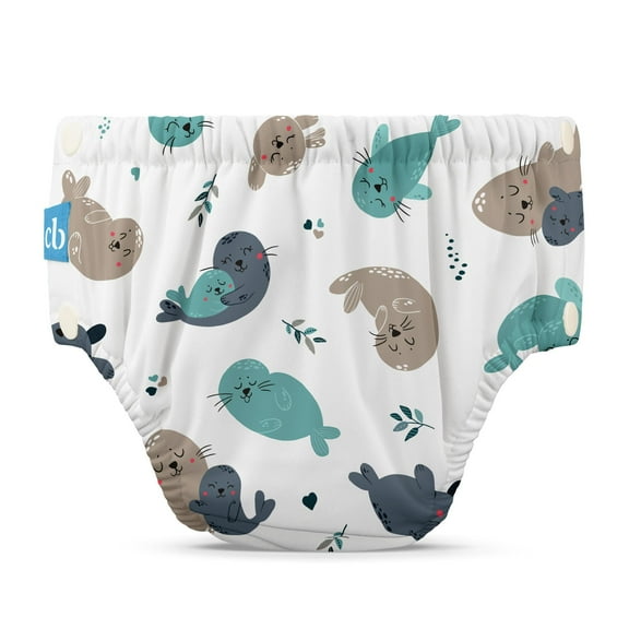 Charlie Banana Reusable Swim Diaper Snaps Multi-Color Seally Size L (22-34 lbs) 1 Pack