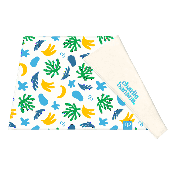 Charlie Banana Reusable and Washable Organic Cotton Changing Pad, Multi-Color CB Leaf - 1 Pack