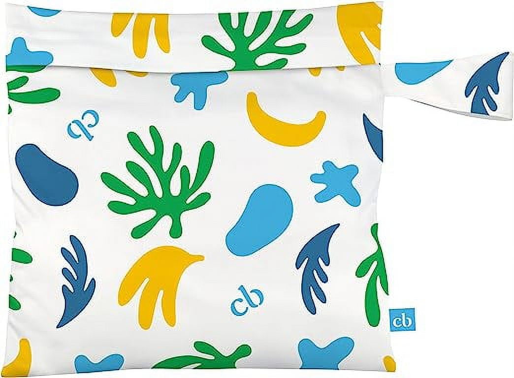 Charlie Banana Waterproof Reusable Tote Bag for Diapers and Swimwear, Multi-Color CB Leaf - 1 Pack - Unisex