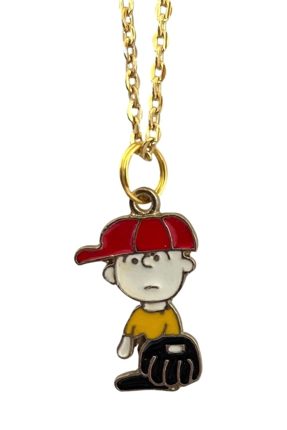 Charlie Brown Baseball Cartoon Necklace