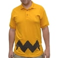 thumbnail image 1 of Charlie Brown Polo T-Shirt Peanuts Zig Zag Collar Costume Adult Mens Shirt Gift, 1 of 2
