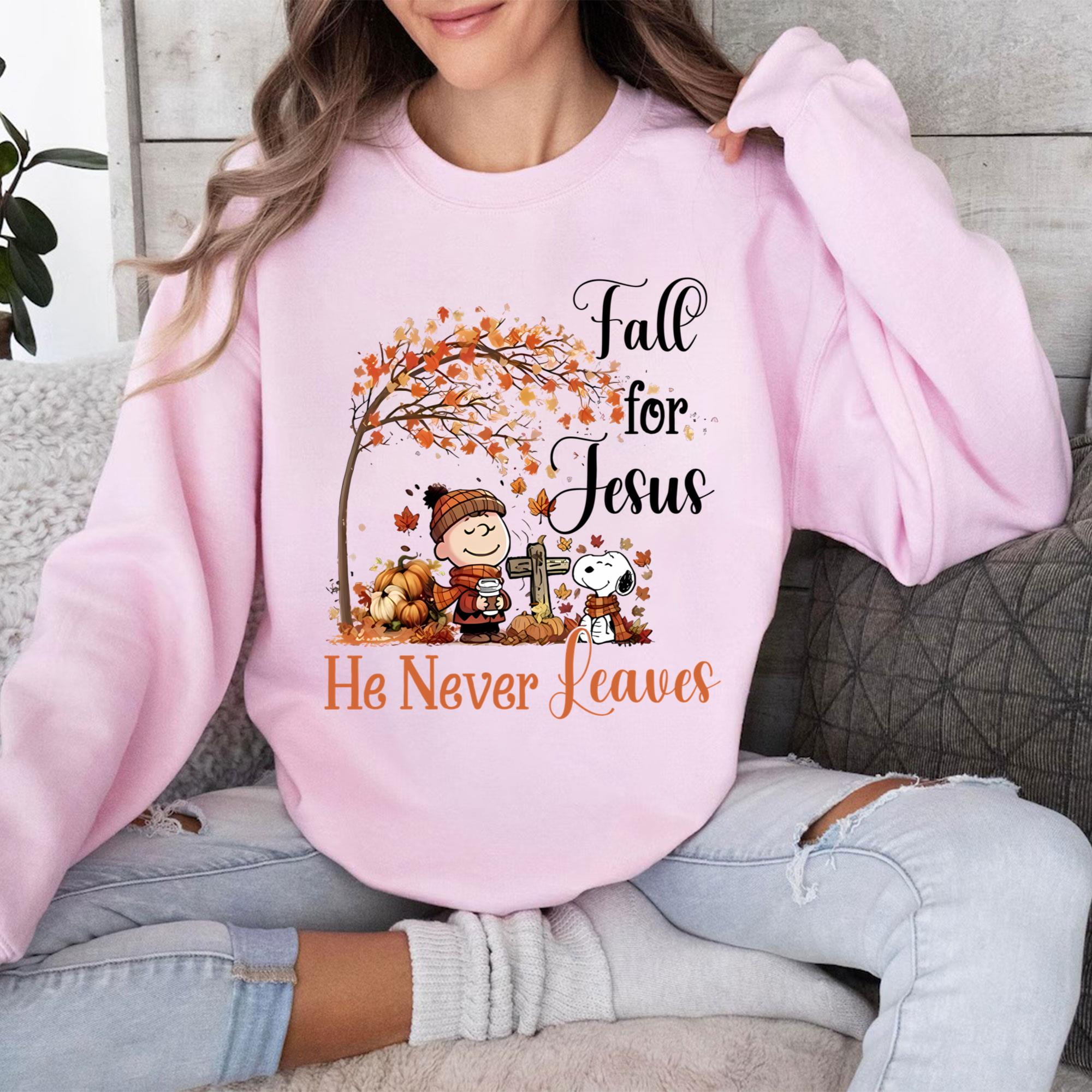 Charlie Brown Snoopy And Woodstock Fall For Jesus He Never Leaves 2024 charlie-brown-snoopy-and-woodstock-fall-for-jesus-he-never-leaves-2024