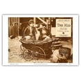 thumbnail image 1 of Charlie Chaplin in The Kid - Vintage Film Movie Poster c.1921 - Master Art Print (Unframed) 12in x 18in, 1 of 4