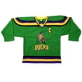 thumbnail image 1 of Charlie Conway 96 Ducks Deluxe Embroidered Green Hockey Jersey, 1 of 5