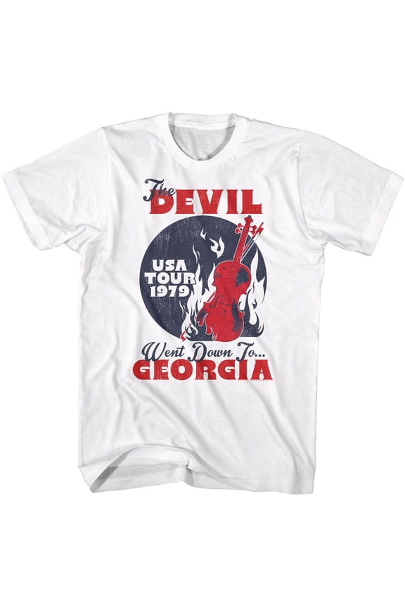 Charlie Daniels Band Devil Went Down To Georgia White T-Shirt