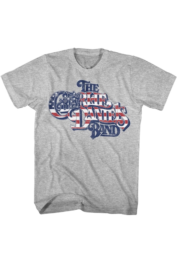 Charlie Daniels Band Flag Logo Gray Heather T-Shirt