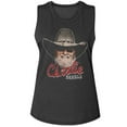 thumbnail image 1 of Charlie Daniels Band Smiling Charlie Charcoal Women's Muscle Tank Top T-Shirt, 1 of 2