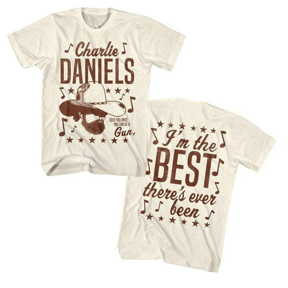 Charlie Daniels You Son of a Gun Men's T Shirt (Ivory, Adult2XL)