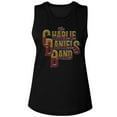 thumbnail image 1 of Charlie Daniels Band Vintage Style Logo Black Women's Muscle Tank Top T-Shirt, 1 of 2