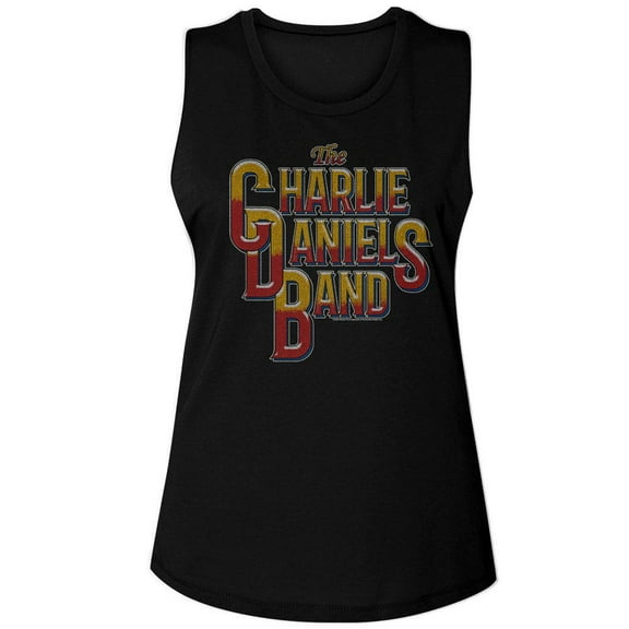 Charlie Daniels Band Vintage Style Logo Black Women's Muscle Tank Top T-Shirt