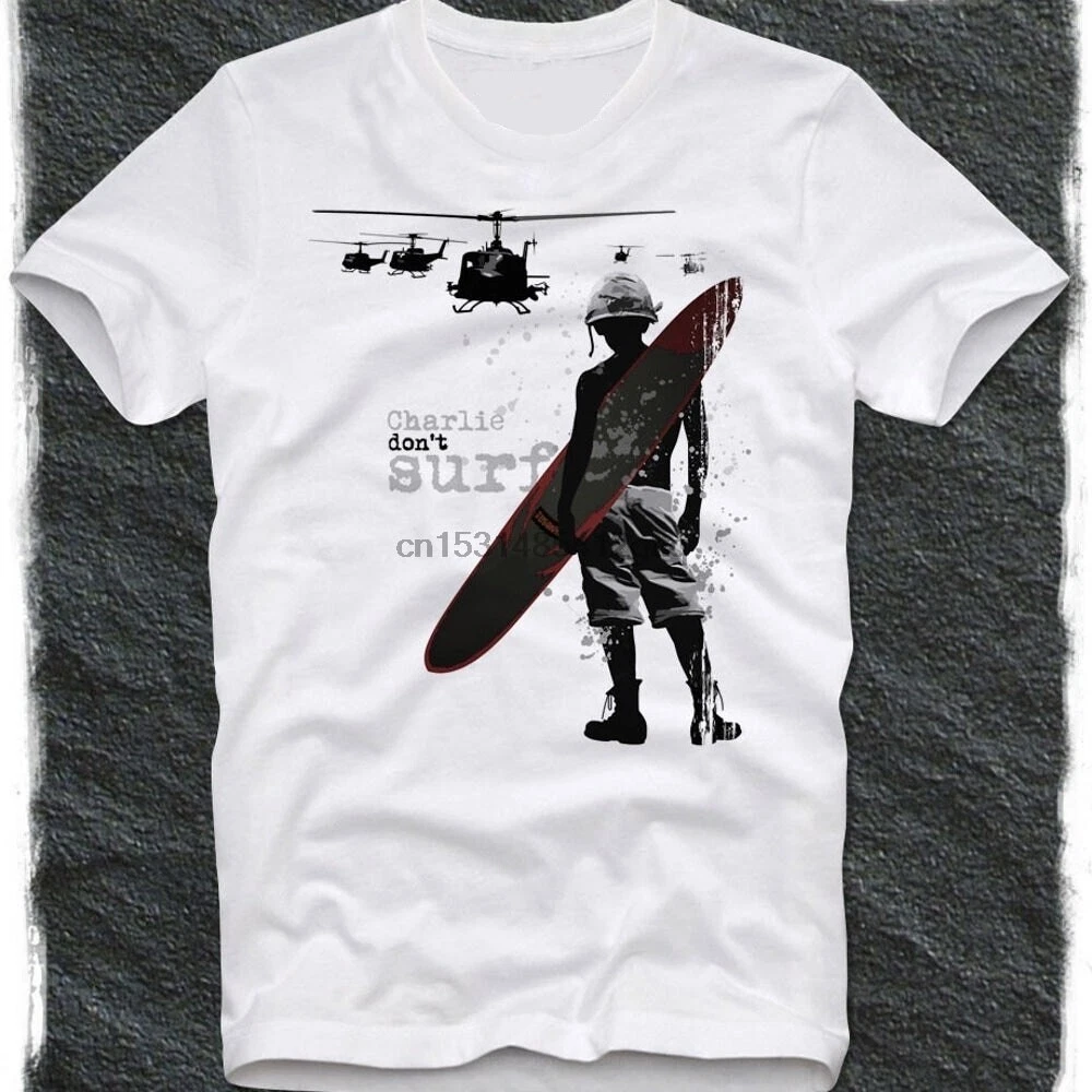 Charlie Don't Surf Apocalypse Now Men's White T-Shirt Size S-5XL