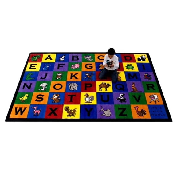 Kids World Carpets Kids World Charlie and Friends Multicolored Nylon Tufted Children's Area Rug (6'x9') - EXACT SIZE - EXACT SIZE