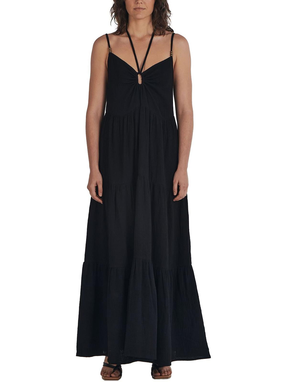 Charlie Holiday Womens Harlow Halter Tiered Maxi Dress - Walmart Business  Supplies