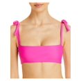 thumbnail image 1 of Charlie Holiday Womens Solid Bandeau Swim Top Separates Pink M, 1 of 4