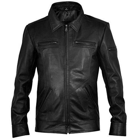 Charlie London Men's Lynch Black Leather Jacket, Long Sleeve Men Cool ...