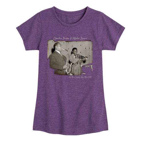 Charlie Parker - The Three Deuces - Girls Fitted Short Sleeve Graphic T-Shirt