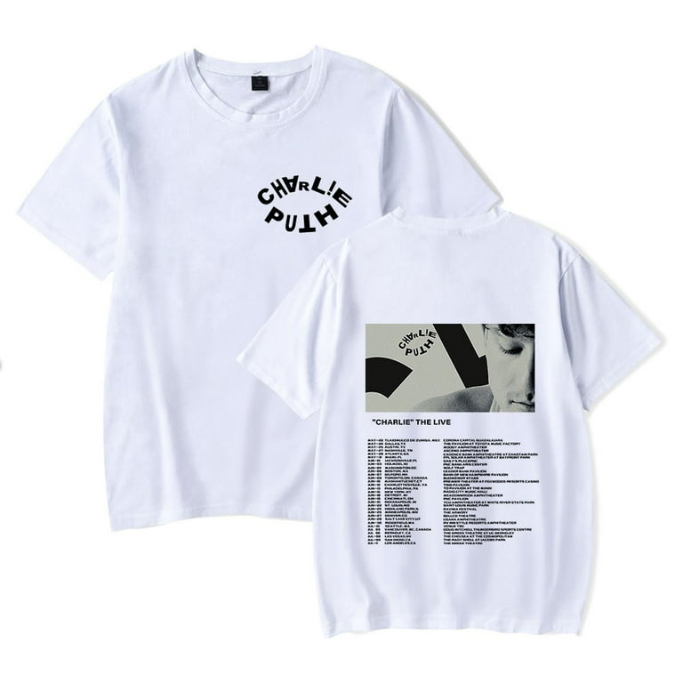 Charlie Puth 2023 The Live Tour Merch T Shirt Tee Cosplay Men Women Summer Sweatshirt Short Tshirt Top Walmart
