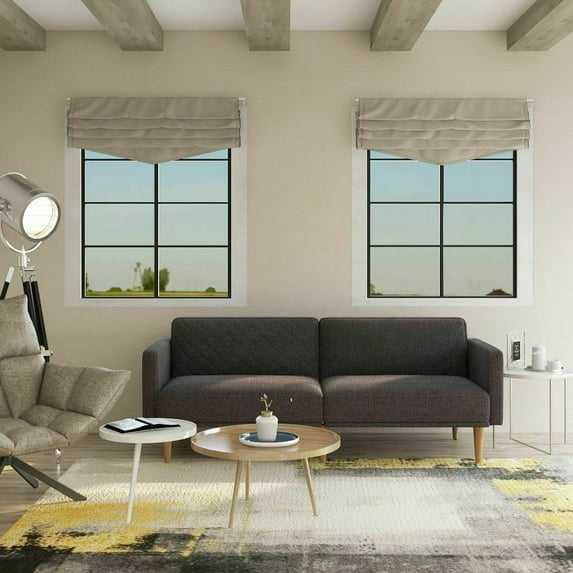 Charlie Sofa bed, Dark Gray,Dimension:77.5" x 33.8" x 29.1"Seat Height:17.7"Leg Height,550 LBS Capacity