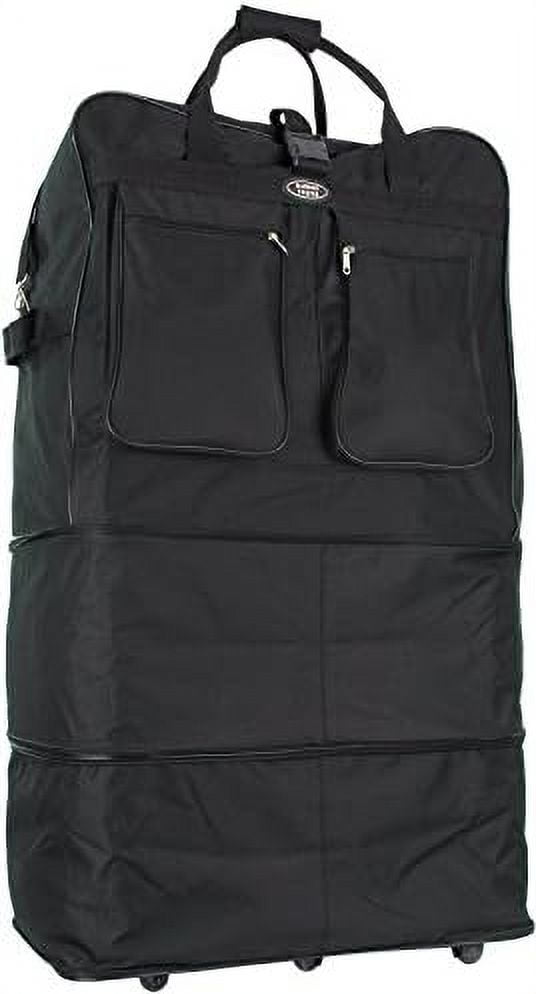 Charlie Sports 40" Rolling Wheeled Duffle Bag Spinner Suitcase Luggage Expandable, Black