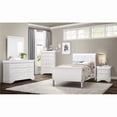 thumbnail image 1 of Charlie White Twin Size Bed Dresser with Mirror & Nightstand, 1 of 1