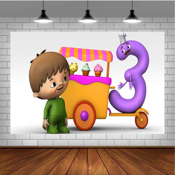 Charlie and the Numbers Banner Poster Wall Decor Birthday Backdrop Background Party Supplies Taspestry