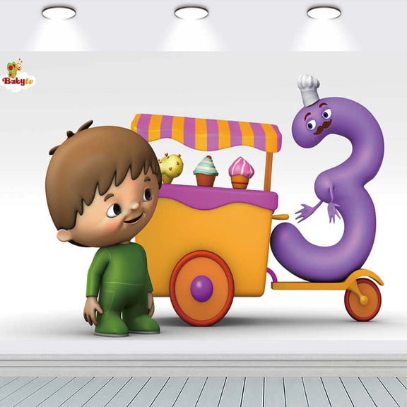 Charlie and the Numbers school Backdrop Background Banner Birthday Party Supplies Taspestry Wall Decor Poster Lover