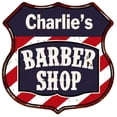 thumbnail image 1 of Charlie's Barber Shop Sign Shield Metal Gift Hair Gift 211110020200, 1 of 1