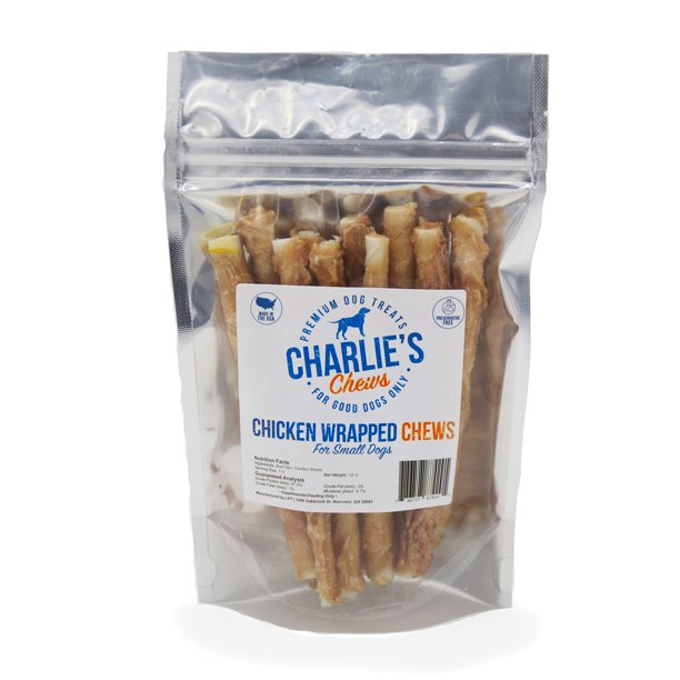 Charlie’s Chews, Chicken Wrapped Dog Chews, Dog Treats for SmallSized
