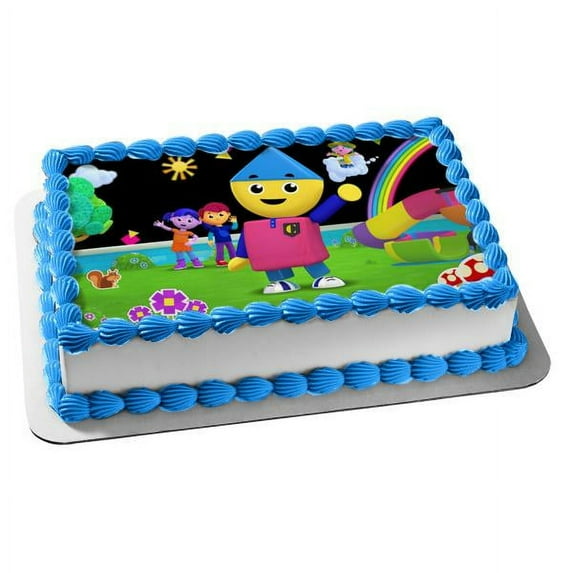 Charlie's Colorforms City Red Violet MIss Weather Edible Cake Topper Image ABPID52015 1/4 sheet