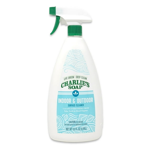 Charlie's Soap, Indoor-Outdoor Cleaner Surface Cleaner, 32 oz -1 Pack